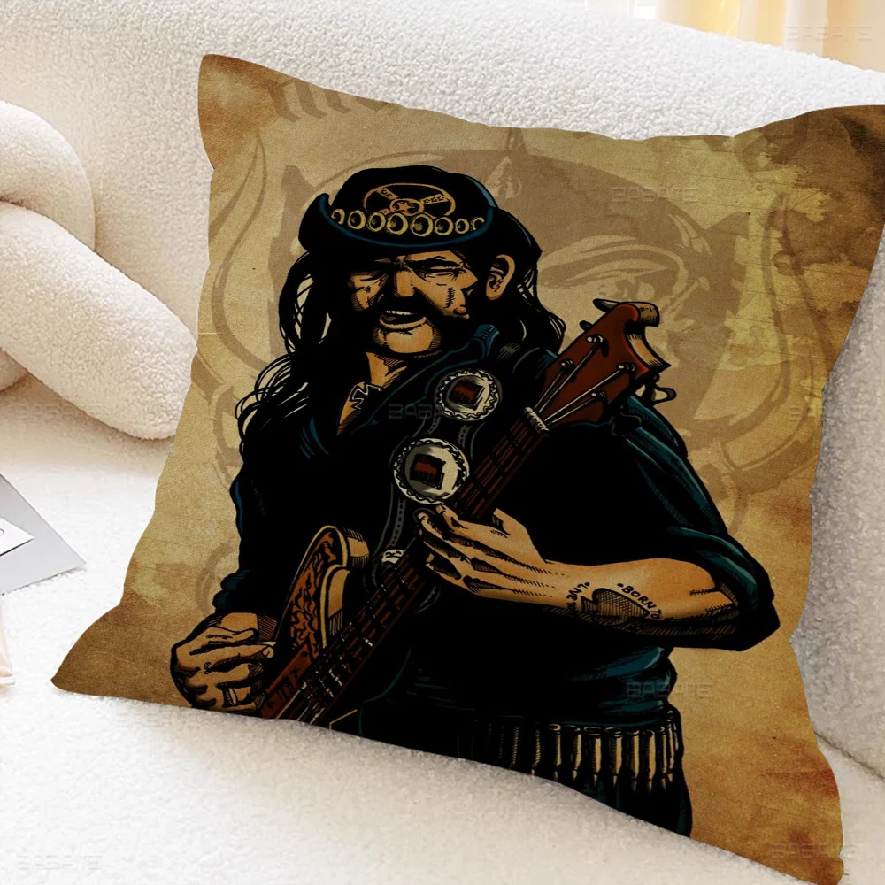 Singer L-lemmy K-kilmister Cushion Cover Decorative Pillow Sofa Home Decor Case Pillow Cases