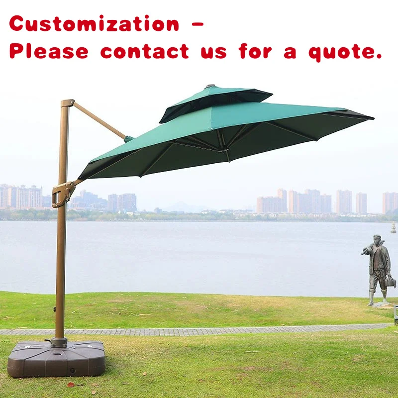 custom.Aluminum Frame Large Outdoor Garden Patio Roman Style Parasol Restaurants and Patios Polyester Sail Mate
