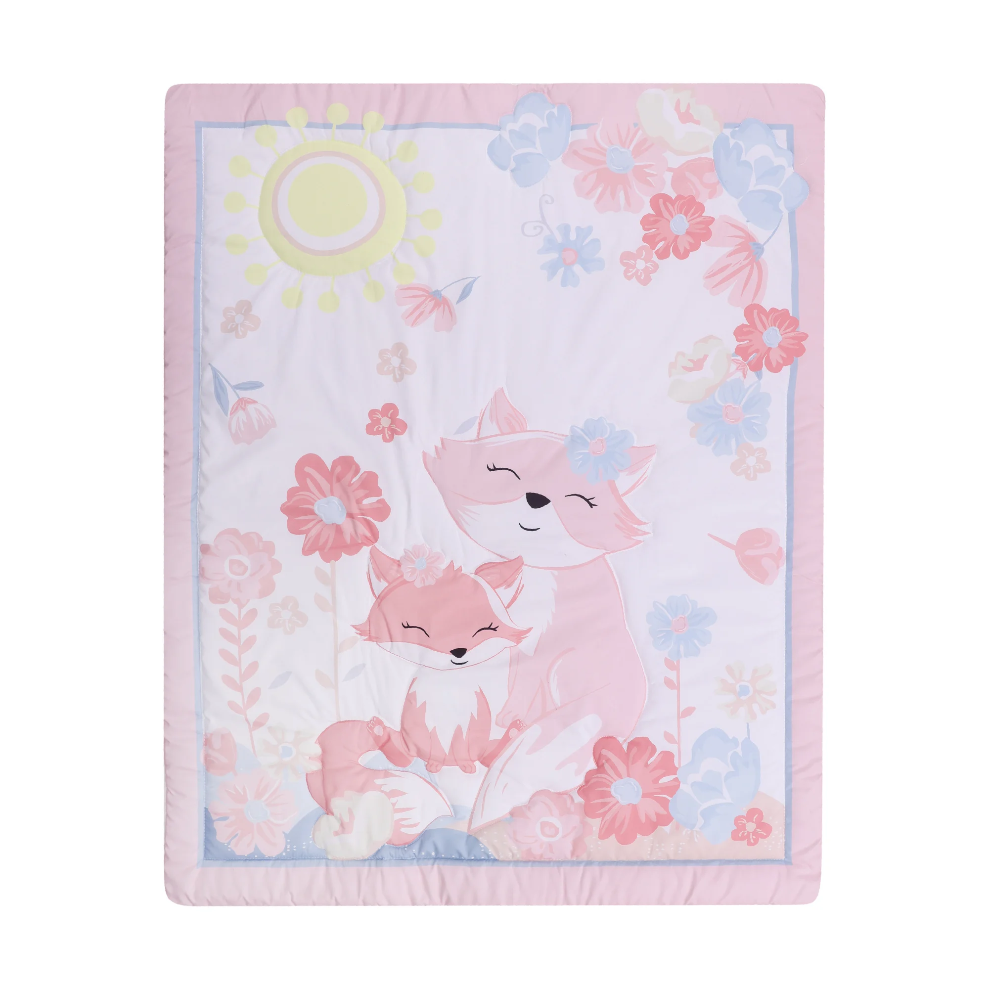 sunny fox Baby Crib Bedding Set for Girls hot sale including quilt, crib sheet, crib skirt