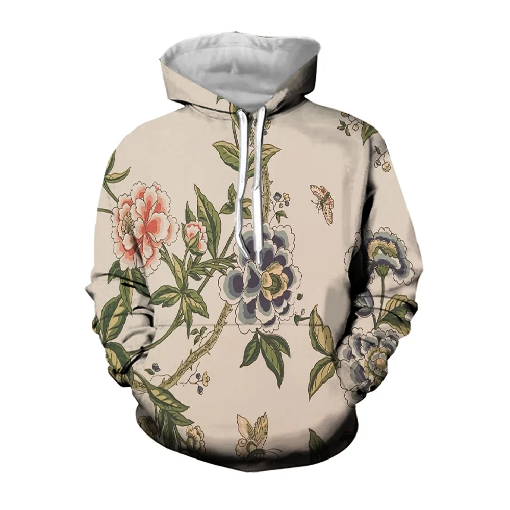 

Jumeast 90s Streetwear Mens Hoodie Grey Vintage Floral Oversized Hooded Sweatshirts Hoodies For Men Aesthetic Baggy Winter Coat