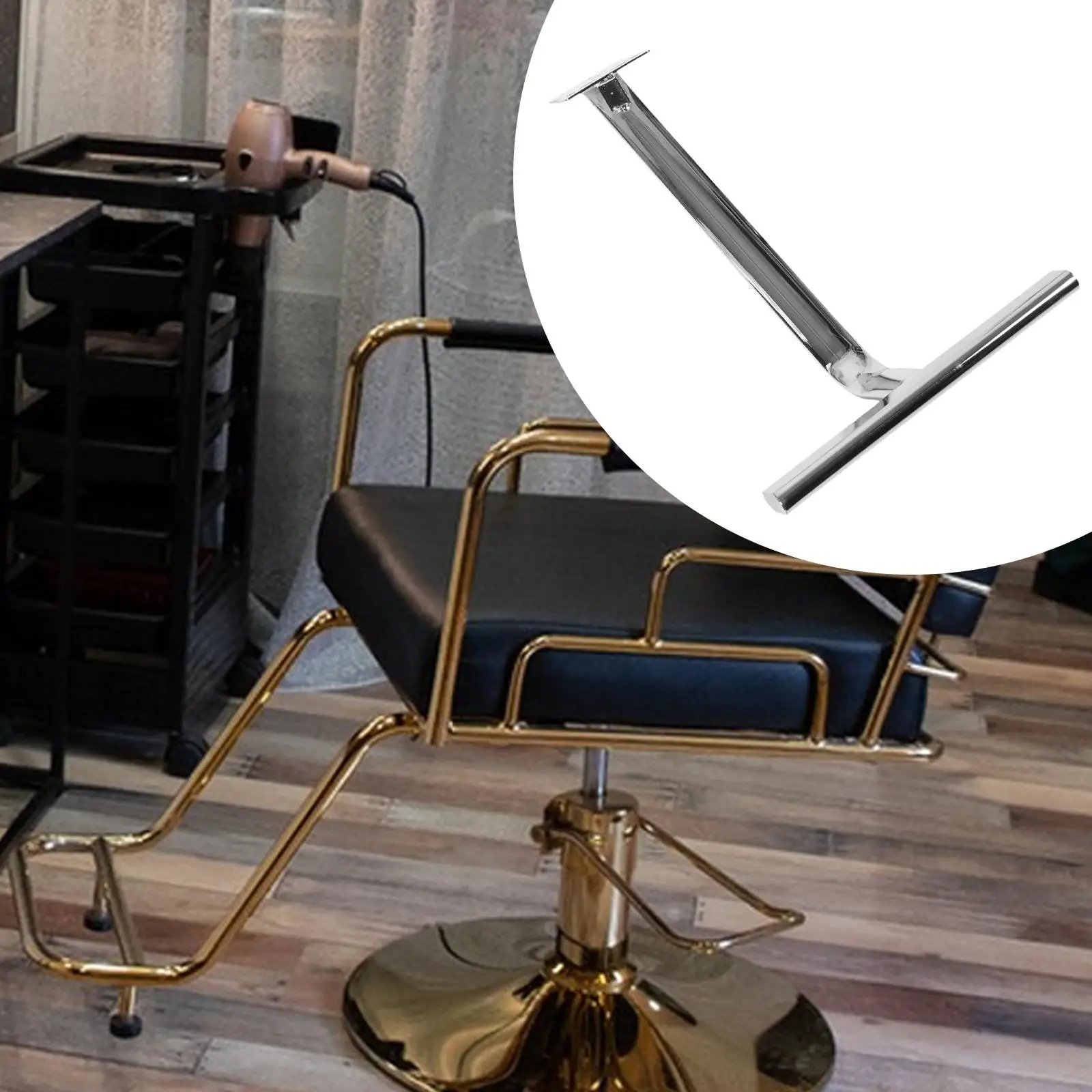 

Salon Chair Foot Pedal Stainless Steel Hair Styling Chair Footrest Spare Part Hardware for Hairdresser Shop Beauty Studio