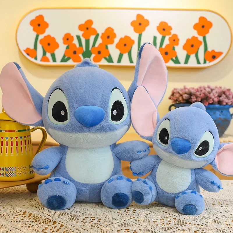 32/80cm Disney Lilo and Stitch Plush Toys Anime Plushie Stich Dolls Kawaii Cartoon Sitting Pillow Stuffed Gift Kids Christmas