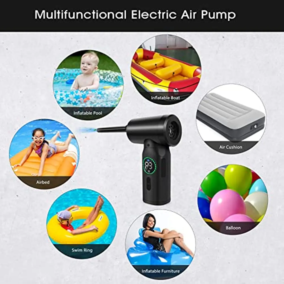 7500mAH 2 in 1 Air Duster & Vacuum Cleaner Portable Car Vacuum Cleaner Compressed Air Blower for Keyboard Computer Car Cleaning