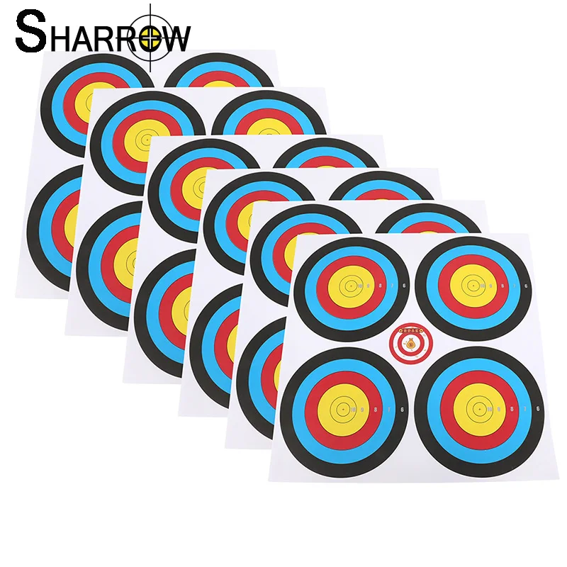 

10/20pcs Archery Target Paper 40*40cm Two-sided Offset Paper Practice Dart Flight Target Compound Recurve Bow Training Accessory