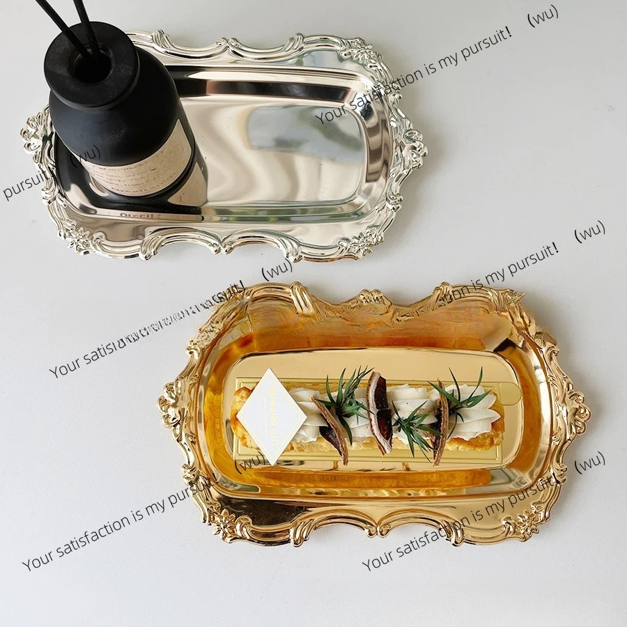 

Европейский прямоугольный поднос для закусок из сухофруктов, стол для отеля, салфетка для полотенец, тарелка для хранения ювелирных изделий