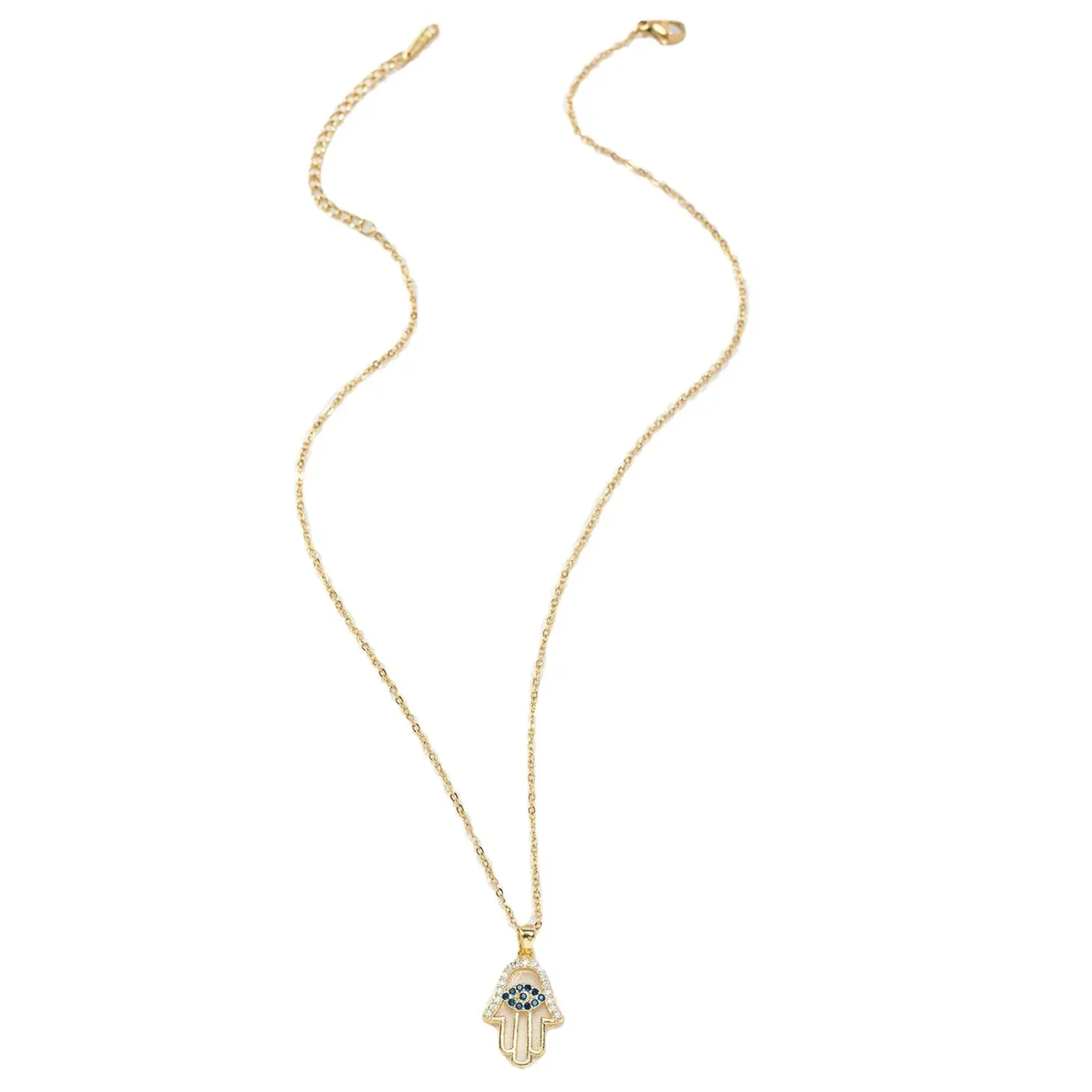 همسة اليد شيطان كحل قلادة عالية الشعور الياقوت الإناث شخصية المتخصصة الاتجاه قلادة حلية الديكور موضة بسيطة #3