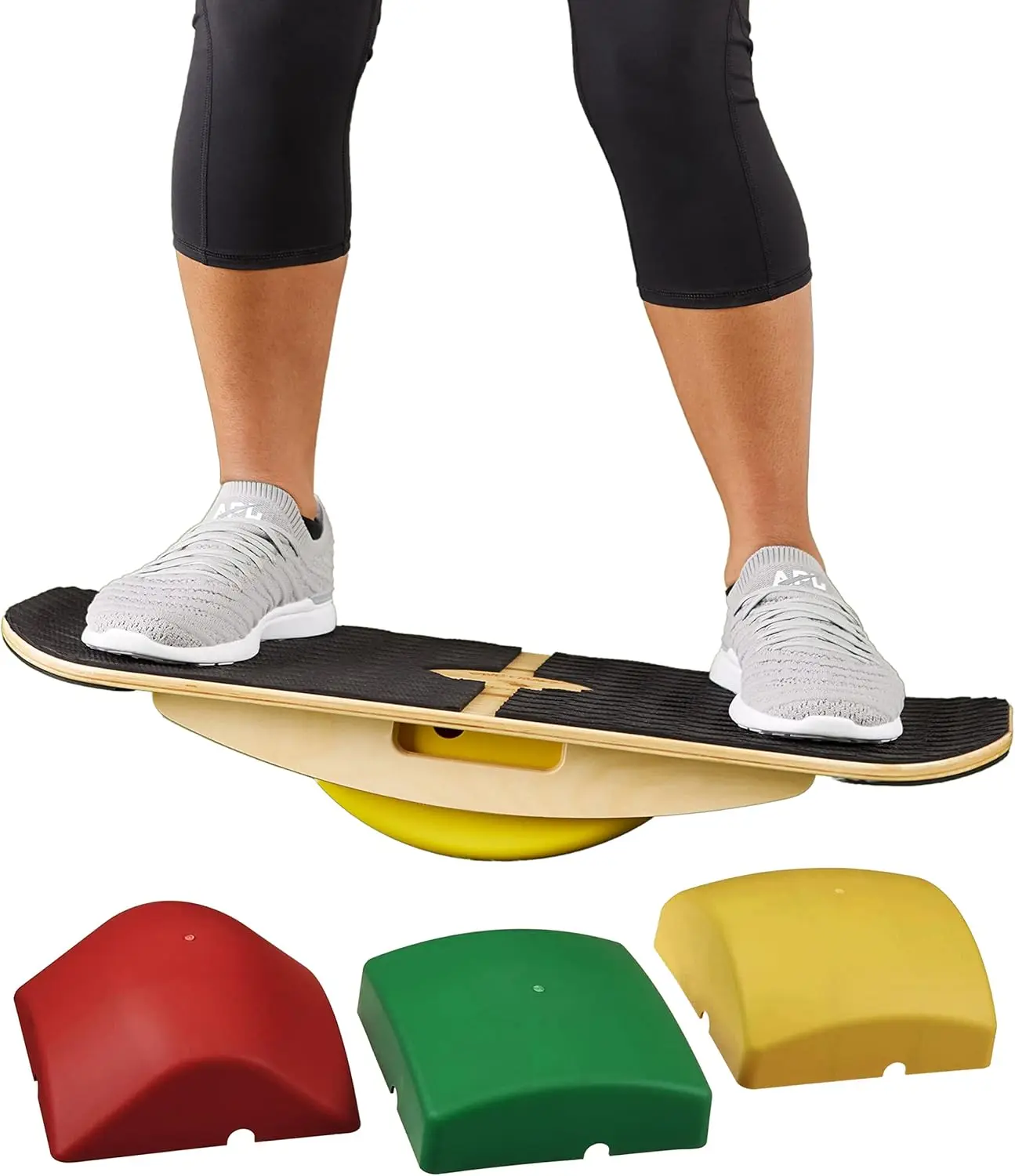 

Planet Balance Surfer | Bamboo Balance Board for Office, Standing Desks, Surfing, SUP, Yoga, Exercise! Includes 3 Balance M