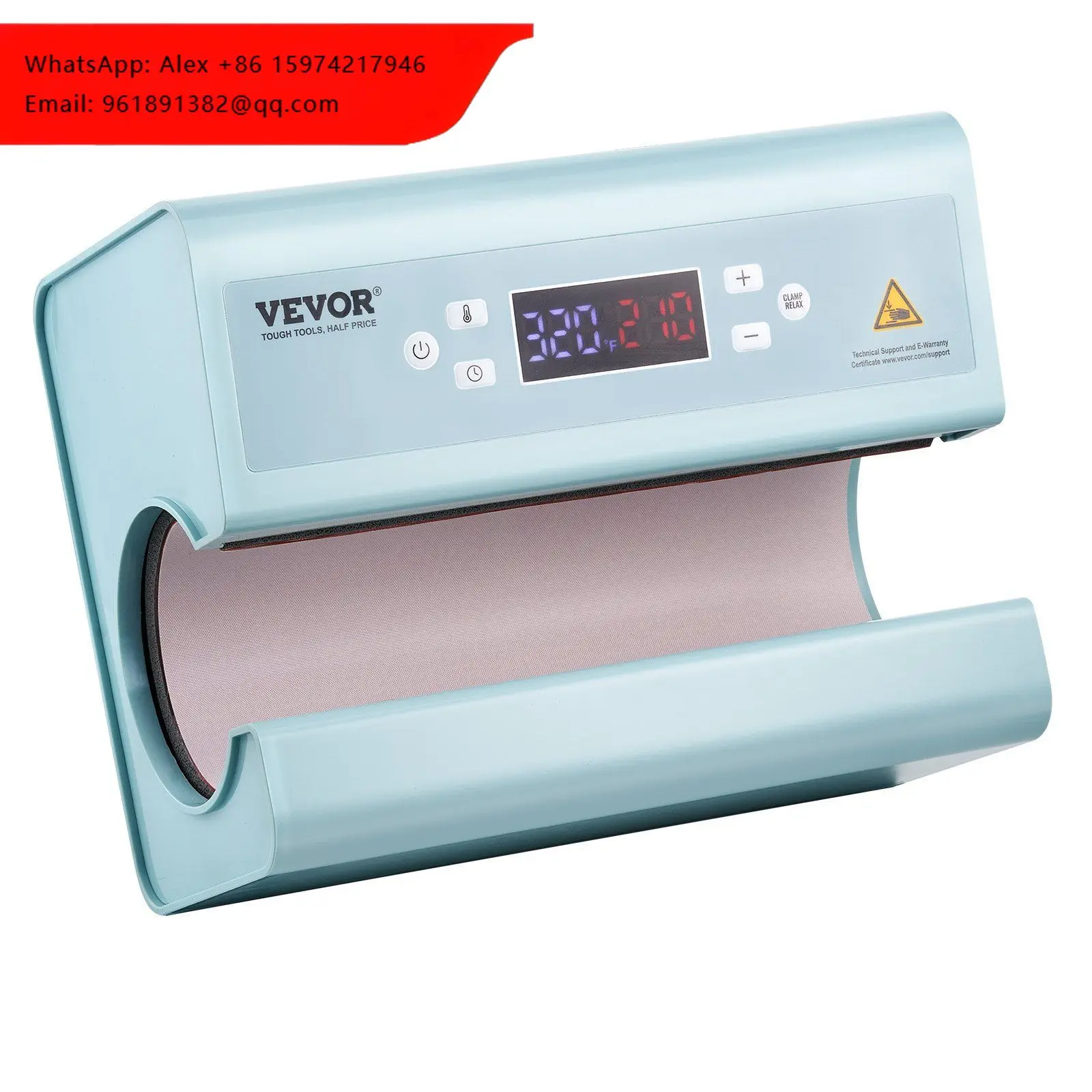 

Heat Press Machine 11-30oz Sublimation Mug Press Blue Pneumatic Semi Automatic