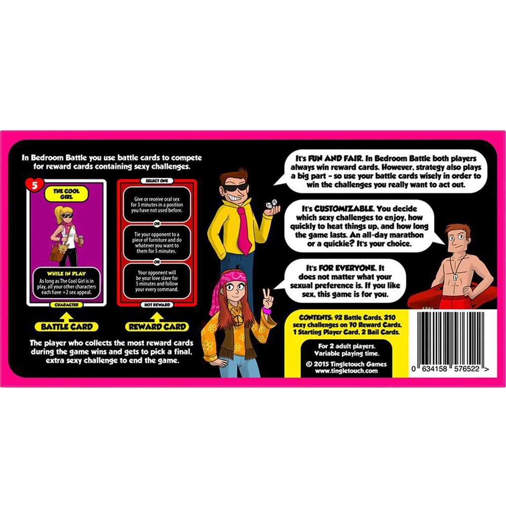 Newest Bedroom Battle Is A Strategic Game For Couples 92 Battle Cards 70 Reward Cards With 210 Sexy Challenges
