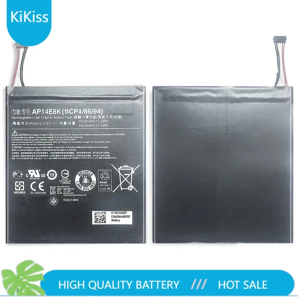 For Acer Iconia One 7 B1-750 Rechargeable Li-polymer Tab Replacement Battery AP14E8K 3520mAh