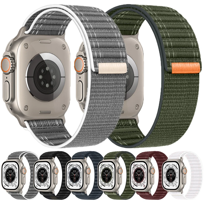 Nylonband für Apple Watch Band Ultra 10 9 8 7 SE 46MM 38 42MM 40MM 44MM 49MM Zubehör Armband für iWatch Serie 45MM 41MM