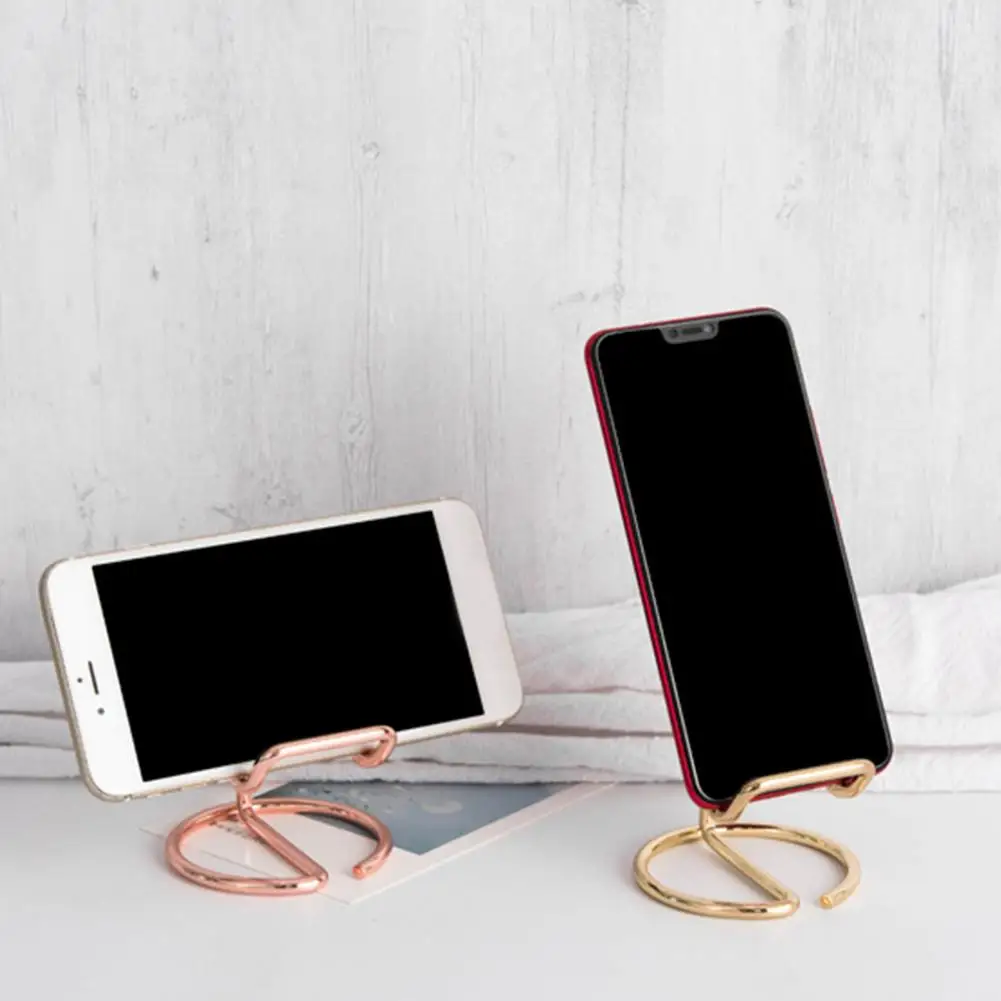 Fashion Phone Rack Practical Practical Business Card Holder Durable Electroplating Business Card Holder