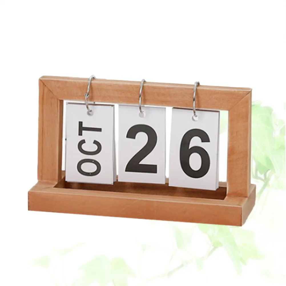 

Настольный календарь в скандинавском стиле из дерева, креативный дизайн с переворачивающимися страницами, украшение для рабочего стола, декор для дома, подарок на Рождество, День святого Валентина, День матери