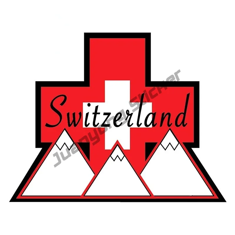 Zwitserland Vlag Decal Zwitserland Vinyl Auto Stickers Met Decal Fijn Pvc Auto Accessoires Camper Anti-Kras Voor Van Rv jdm