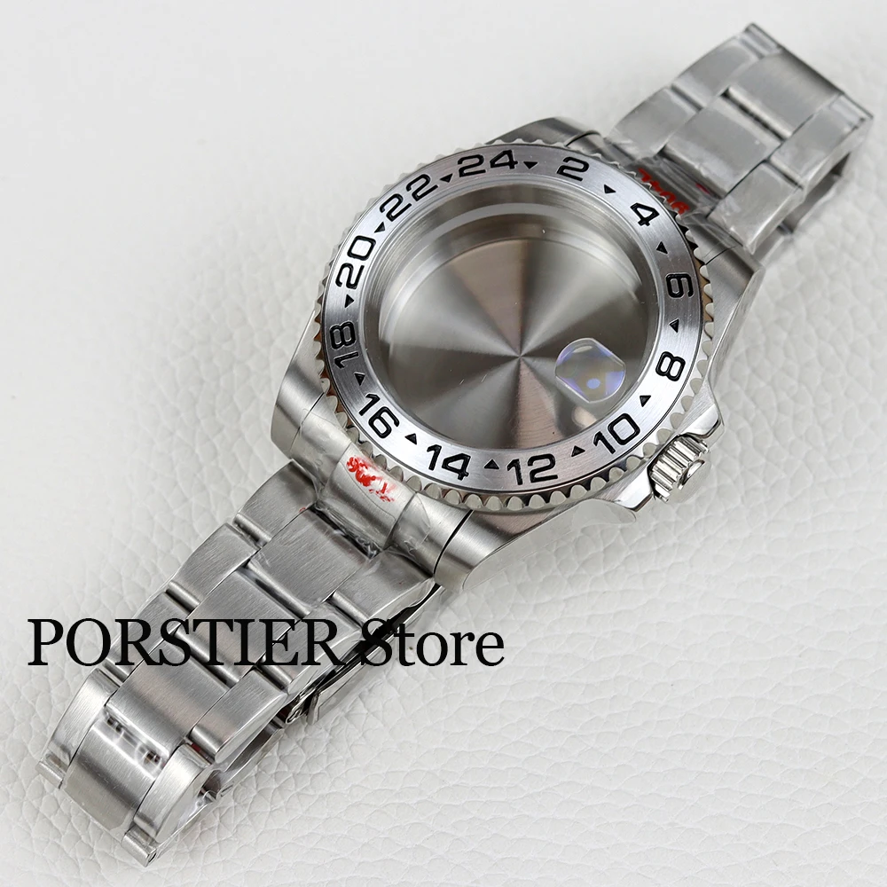 40mm nh35 case and bracelet stainless steel sapphire glass waterproof for Explore Sub mod nh34 nh35 nh36 movement 28.5mm dial
