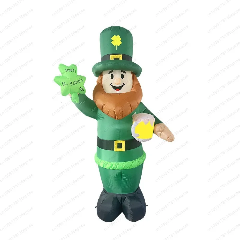 

2,4 м ирландский старик надувная светящаяся надувная модель День Святого Патрика карнавальное украшение для вечеринки