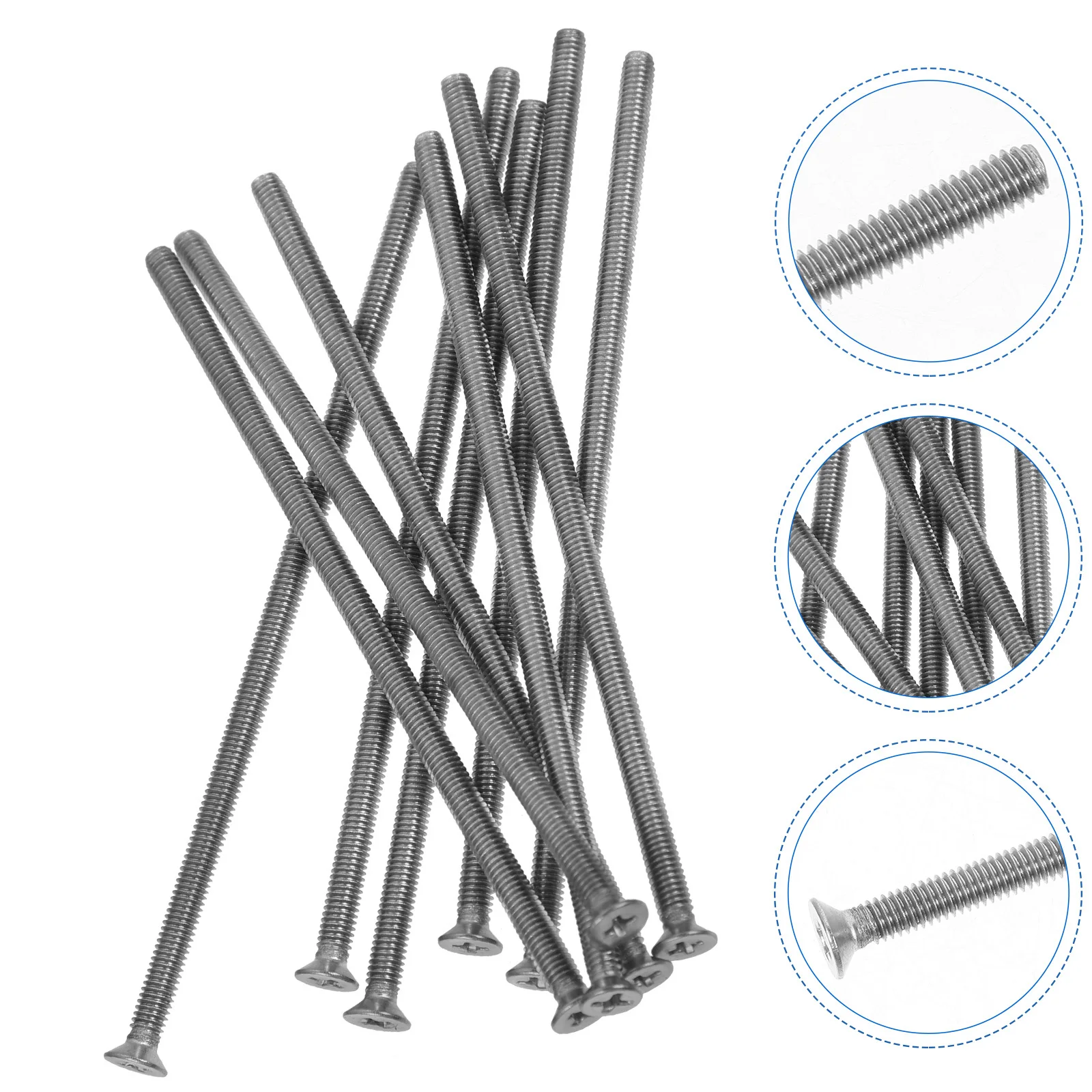 

10Pcs Extra Long Stainless Steel Outlet Screws Wall Plate Screws for Electrical Outlet Box Mounting and Maintenance