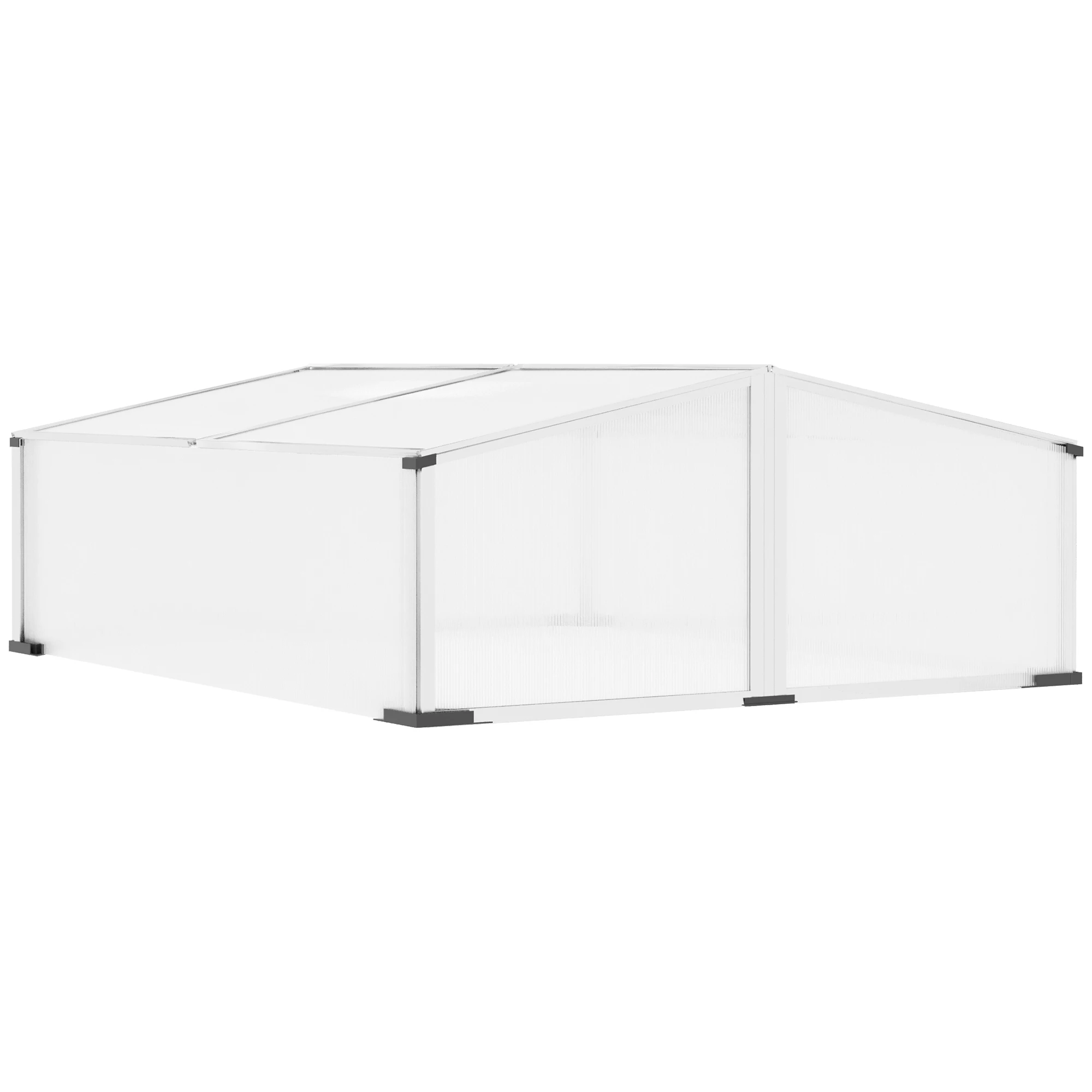 Outsunny greenhouse garden 120x100 cm polycarbonate aluminum 4 folding roofs