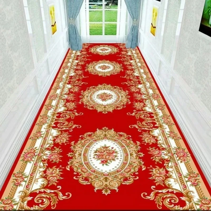 Light Luxury Diamond Shaped Pattern Lobby Carpets Rug Stairway Hallway Stairs Home Decor Corridor Aisle Runner Wedding Anti Slip