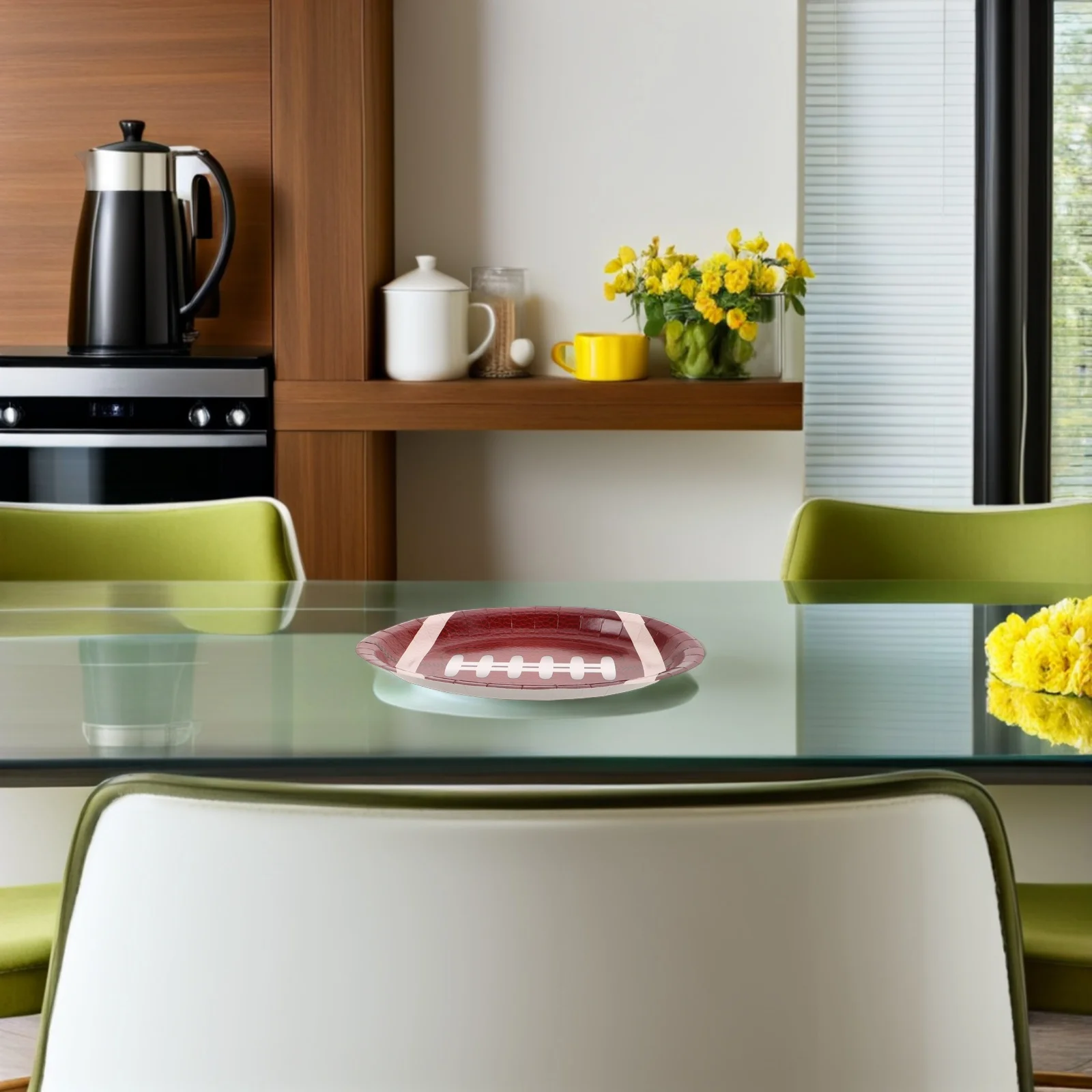 

25 Pcs Rugby Paper Plate Football Plates American Serving Trays Appetizer Tableware