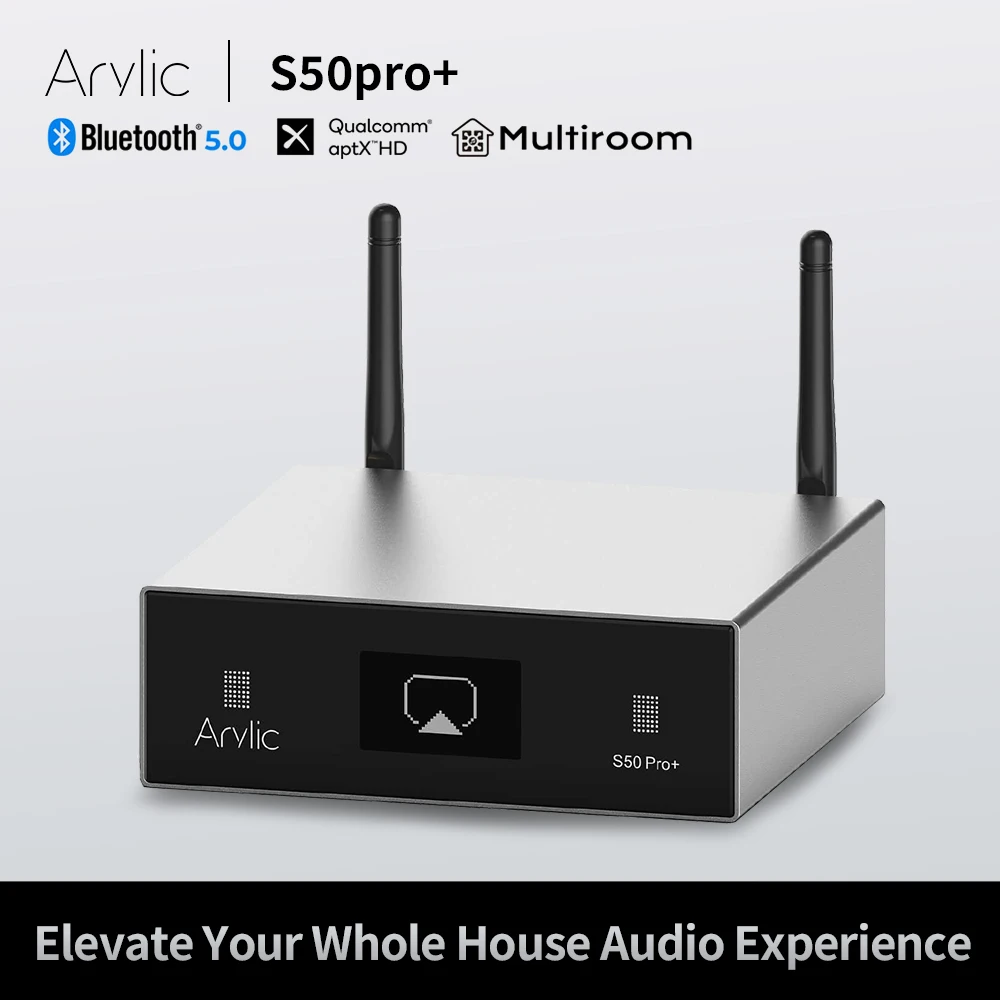 

Arylic S50 Pro+ Wireless Pre-amplifier: ESS Sabre DAC, aptX HD & WiFi Multi-room Streamer