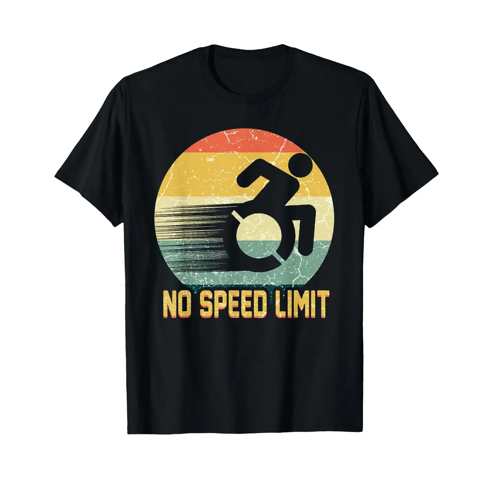 Wheelchair Humour Disability Handicap User's T Shirt vintage Washed Top For Everyday Wear Unisex Breathable Slightly homme