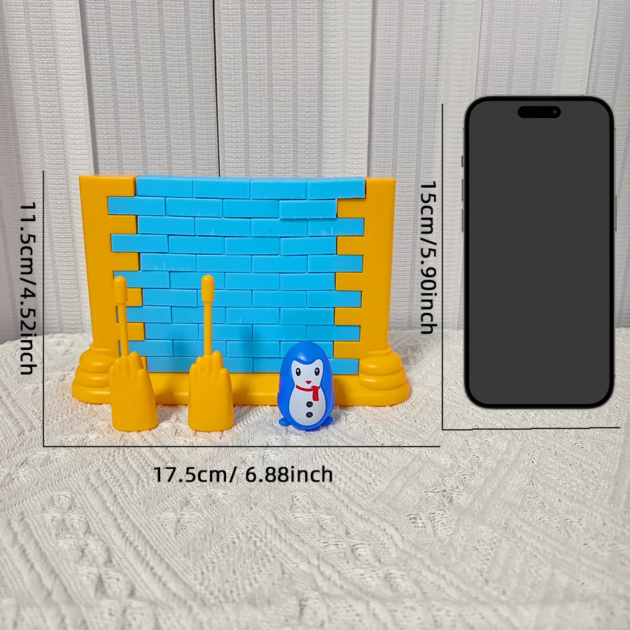 لعبة Penguin Wall Challenge Family Parent Child - ألغاز وكتل استراتيجية تفاعلية، تطوير مهارات اليد، هدايا عيد الميلاد