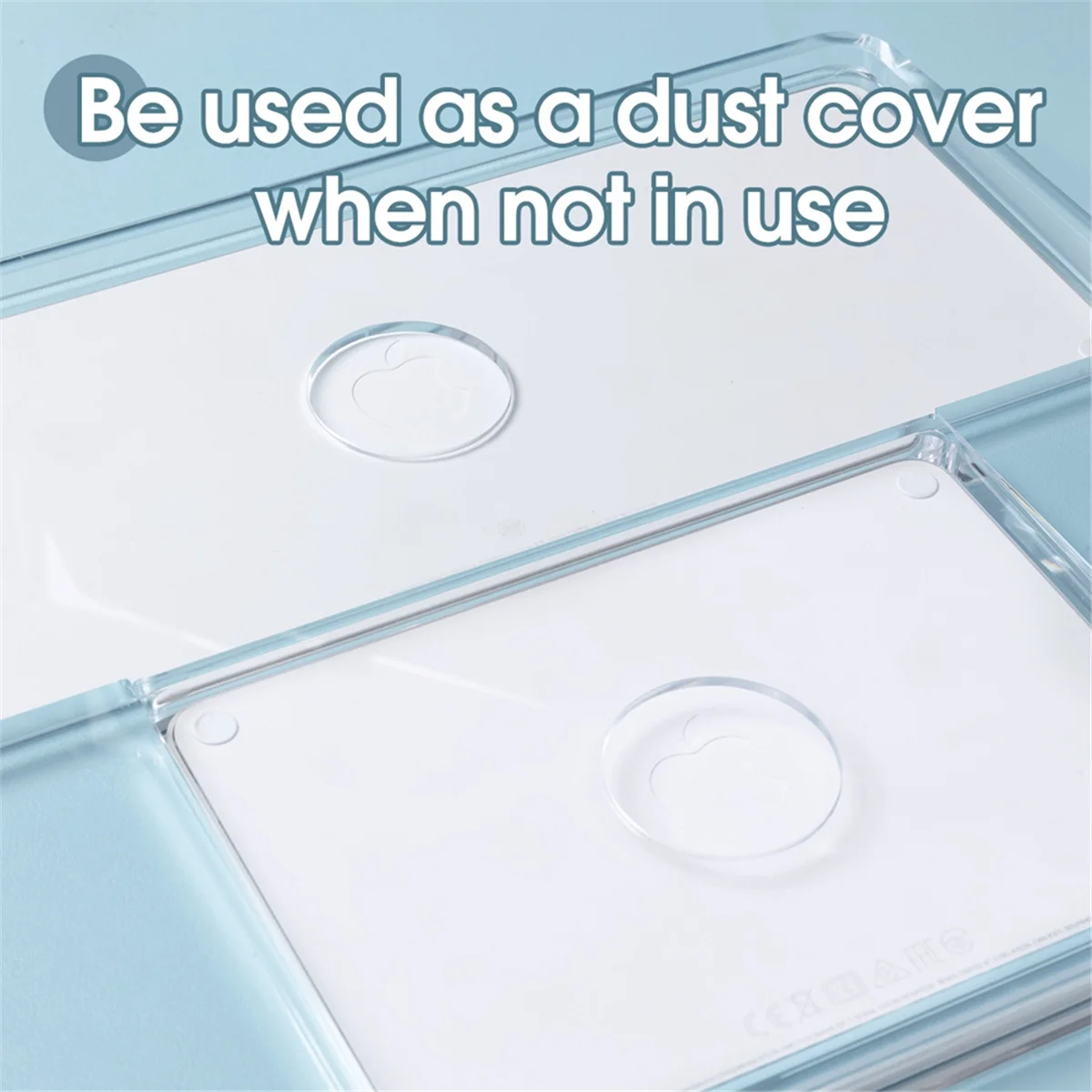 T88C Keyboard Wrist Rest for 2023 Magic Trackpad 2/3 Keyboard Acrylic Stand Station Transparent Crystal Pad Bracket