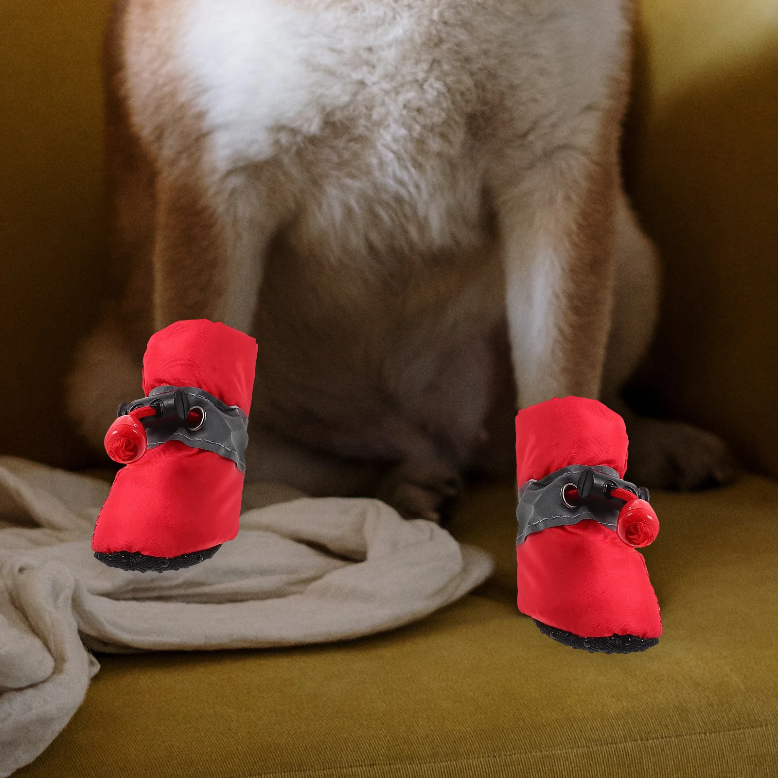 

4Pcs Anti-Slip Pet Shoes Puppy Boots Winter Paw Protection Dog Shoes for Rain Outdoor Durable Convenient Dog Boots