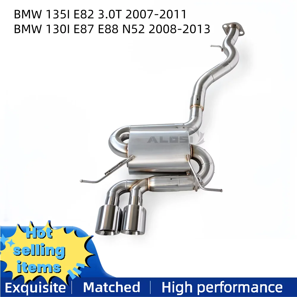 

Exhaust pipe muffler for BMW 135I E82 3.0T 2007-2011 130I E87 E88 N52 2008-2013 Stainless steel cat back exhaust system