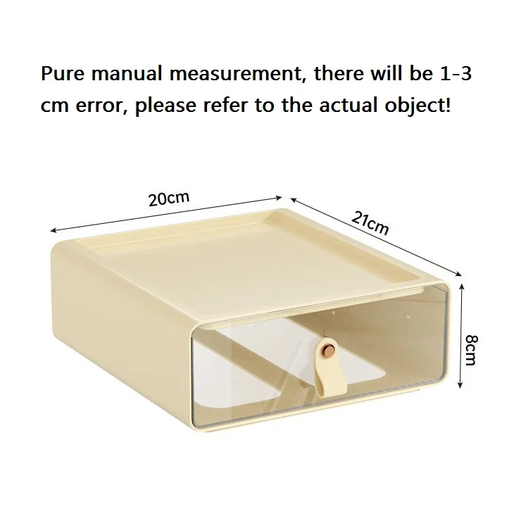 Storage Box Desktop Stationery Organizer Card Collection Storage Morandi Color Fresh Simple Girl Bedroom Bedside Stackable