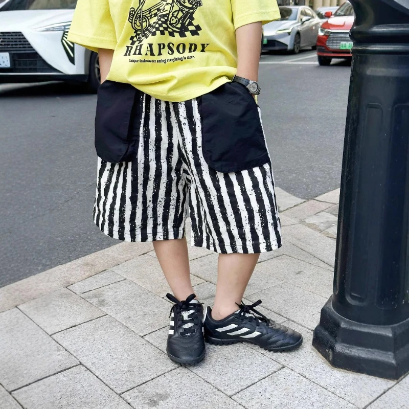 

Boys' Shorts 2025 Thin Summer Cargo Pants Loose Korean Version Versatile Pants for Boys and Girls