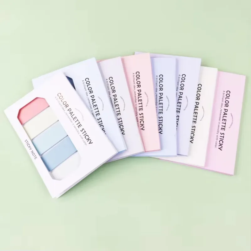 100pcs Notes Cover Gradient Sticker Gradient Sticky Scrapbook 138*93MM Small Notebooks Color pack message Notepad Color