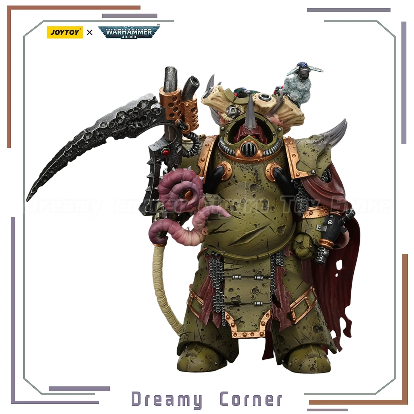 

【In Stock】JOYTOY Warhammer 40K Death Guard Deathshroud Terminator 2 with Manreaper 1/18 Action Figure Toy Collection Model