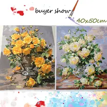 DIY Oil Painting Kit Flowers in Vase #4