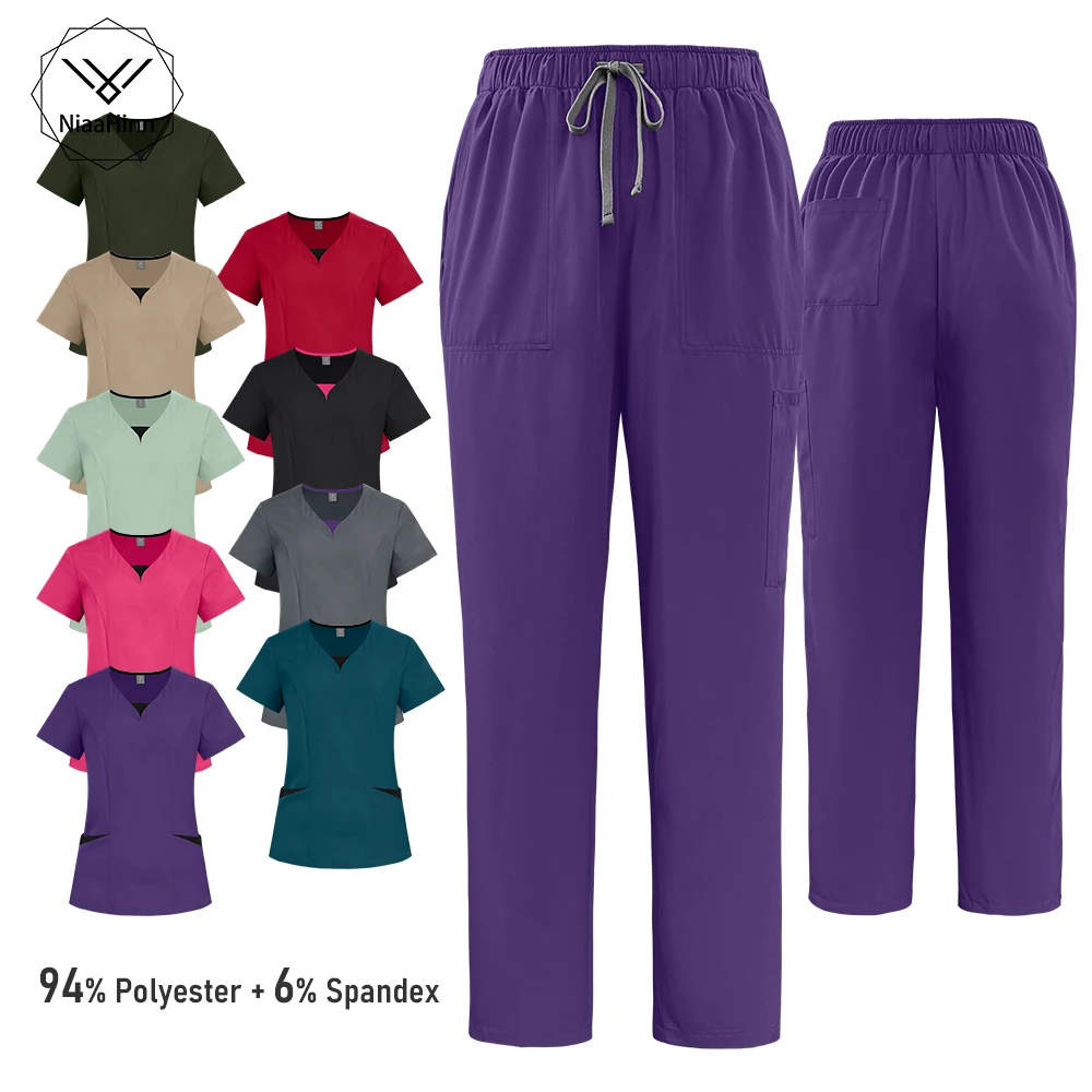 conjunto-de-uniforme-cirurgico-medico-niaahinn-com-elastano-para-enfermagem-clinica-veterinaria-saude-dentista-e-farmaceutico
