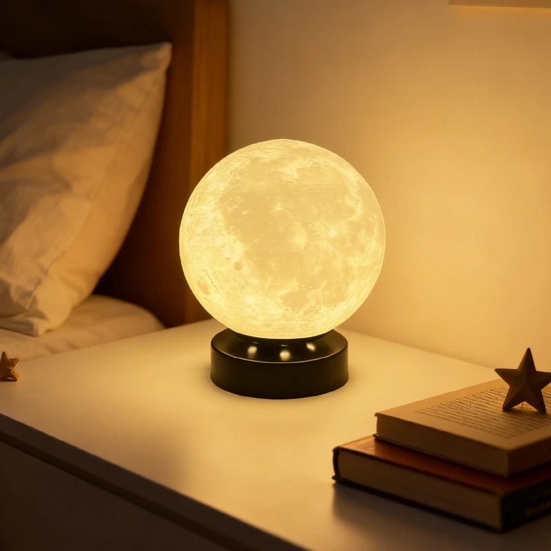 Rechargeable Moon Ambient Light Ins Creative Gift Bedroom Desk Bedside Sleep Night Light