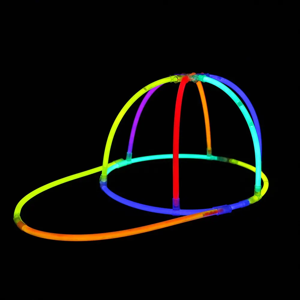 3 حزم 5 * oy مضيئة عصا قبعة مضيئة في الهواء الطلق قضيب الفلورسنت لعبة الإبداعية ديي توهج قبعة #4
