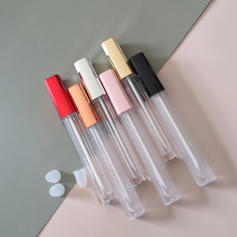 100pcs Empty 4.5ml Lip Gloss Tube,DIY Plastic Elegant Liquid Lipstick Container Beauty Tools