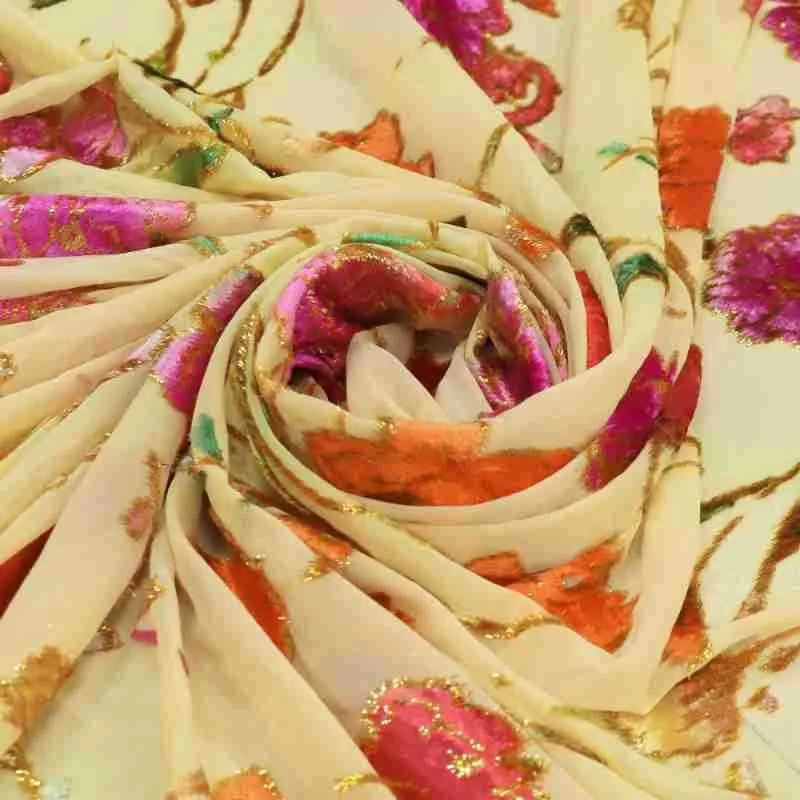 Gewebter, handbemalter, bedruckter Jacquard-Stoff aus Samtbrokat-Jacquard, High-End-Kleid für Hochzeit und Cheongsam