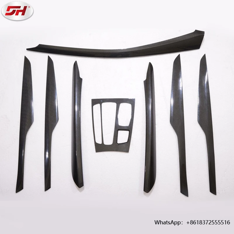 

9pcs Dry Carbon Fiber Material Auto Accessories Interior Trims for X5 F15 2014-up