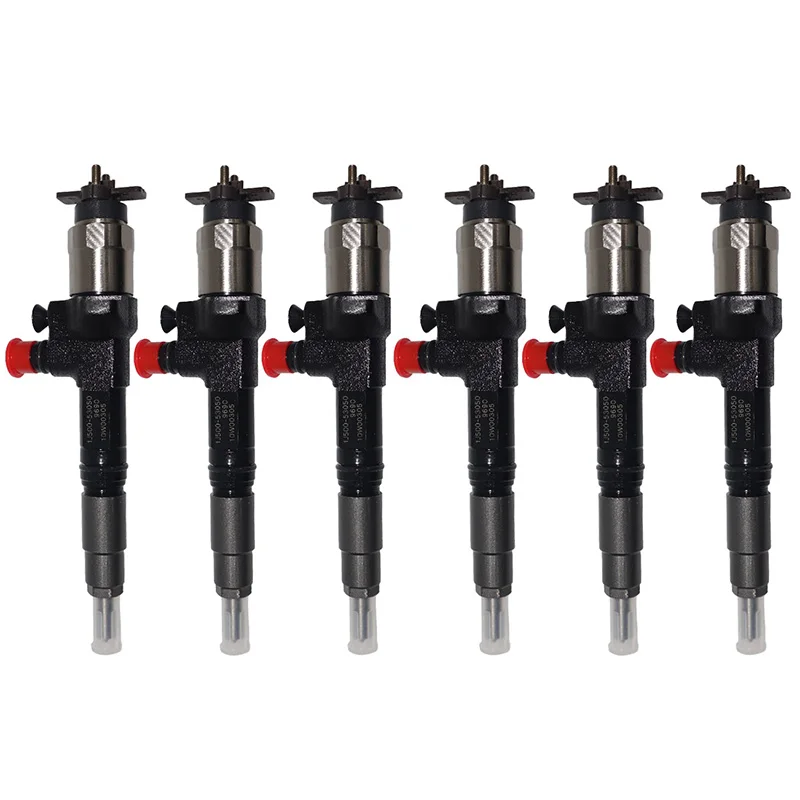 

4PCS Fuel Injector 1J500-53050 For Denso Kubota V3800 V3800D V3800-CR-TE4 3.8L Engine M8560HD M9960HD Tractor SVL90-2 Loader