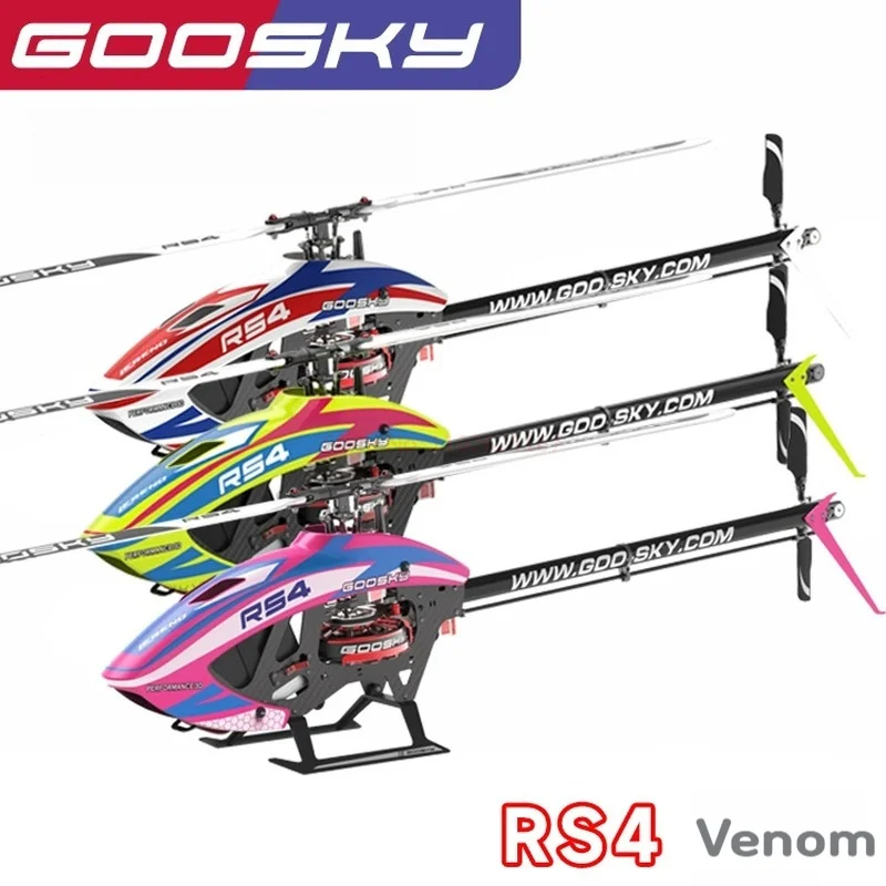 In Stock Goosky RS4 VENOM Legend 6CH 3D Direct Drive Brushless Motor Flybarless Rc Helicopter KIT Version Stunt Helicopter Model