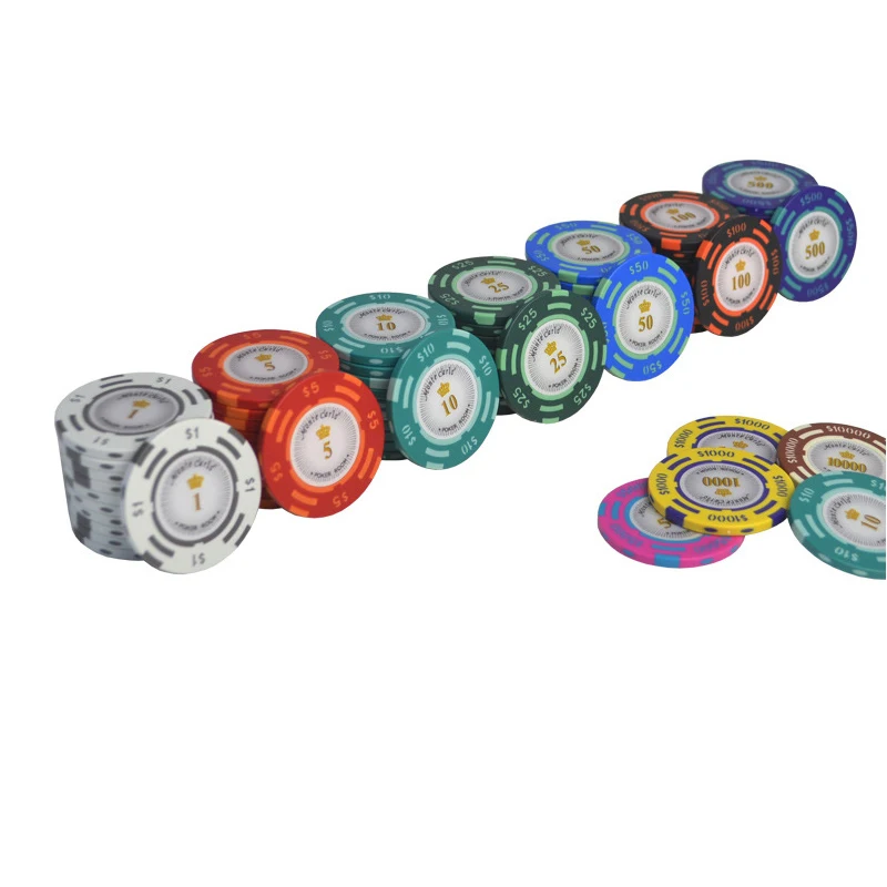 20 قطعة/الوحدة الدولار مونتي كارلو عملات المهنية كازينو تكساس بوكر رقائق نادي الترفيه بوكر عدة ألعاب المجلس الجدول بوكر