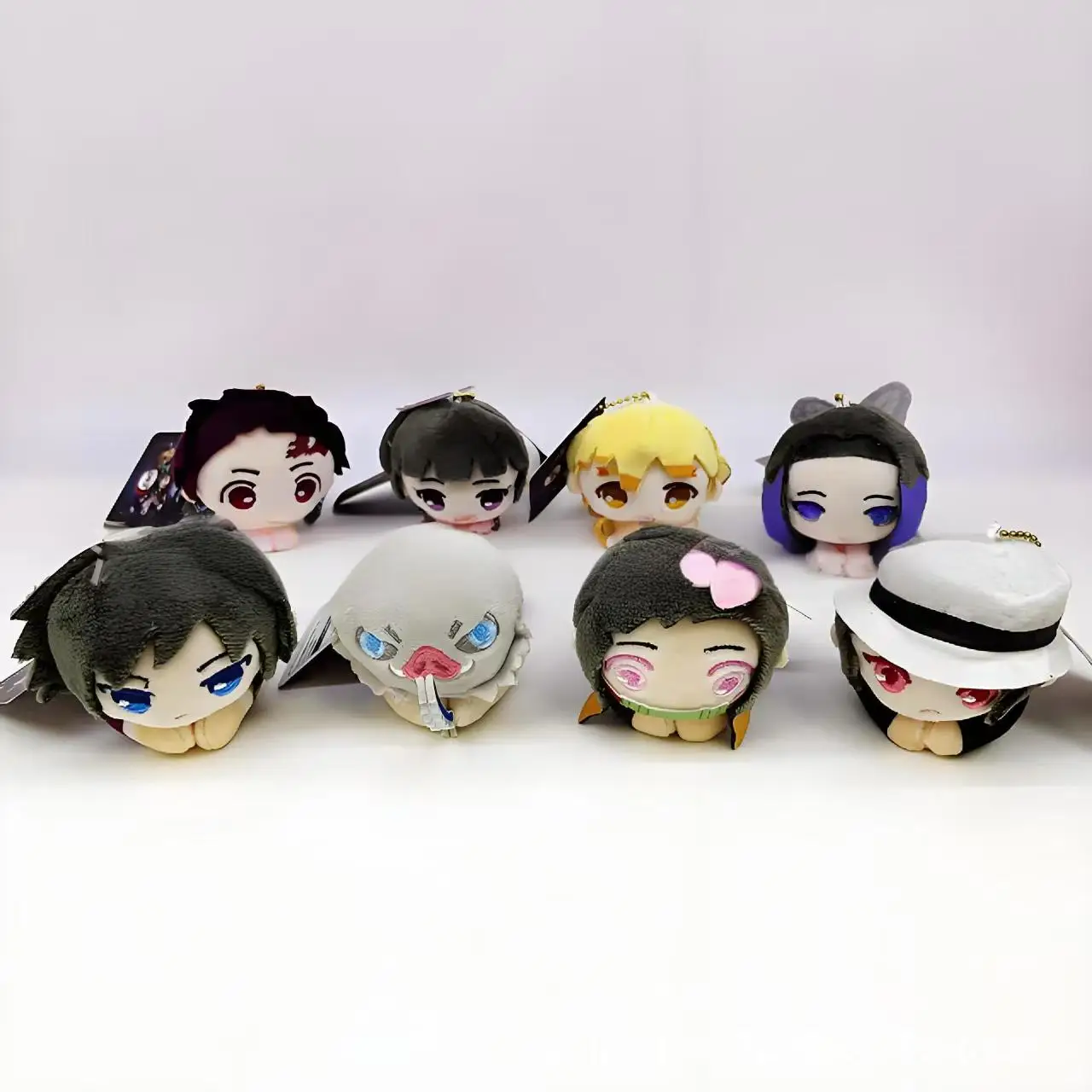 

Demon Slayer лежать, серия аниме, плюшевый брелок, милая сумка Tanjirou, кулон, Kawaii Zenitsu Inosuke, аксессуары для подарка на день рождения