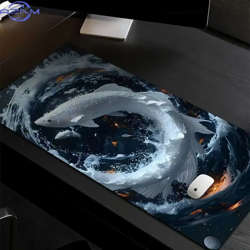 Cartoon illustration mouse pad oversized cute girl dormitory computer table pad large keyboard pad