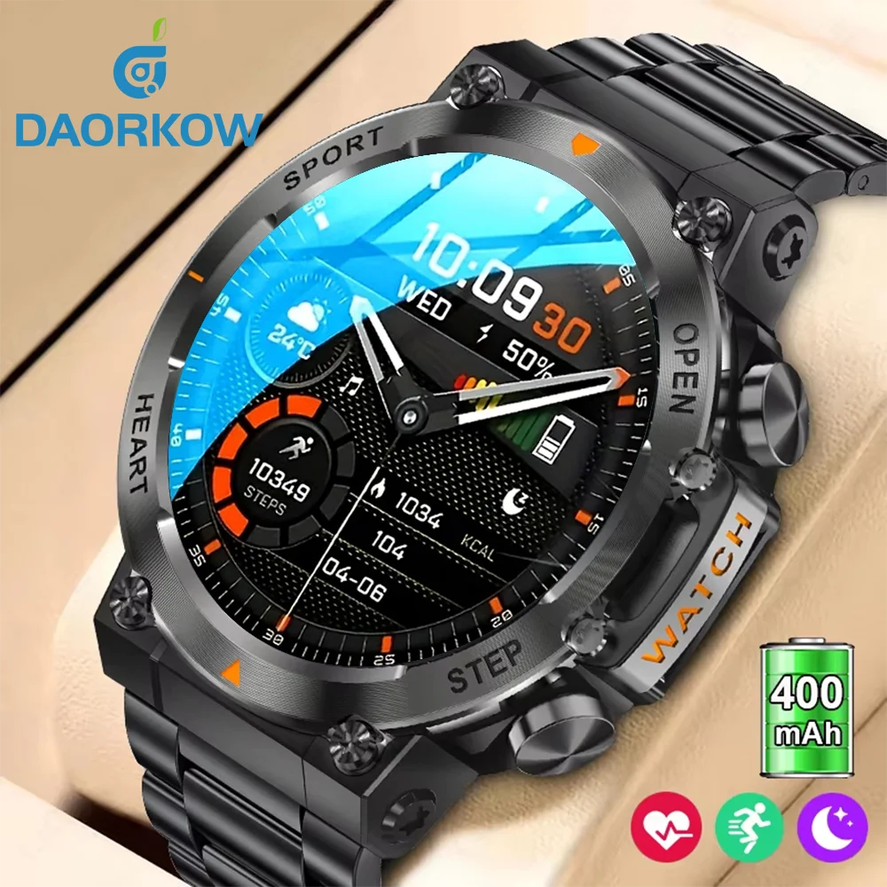 

2026 new 1.39 Inch HD Bluetooth Call Smart Watch Men Sports Fitness Tracker Heart Monitor 400mAh Smartwatch For Android IOS