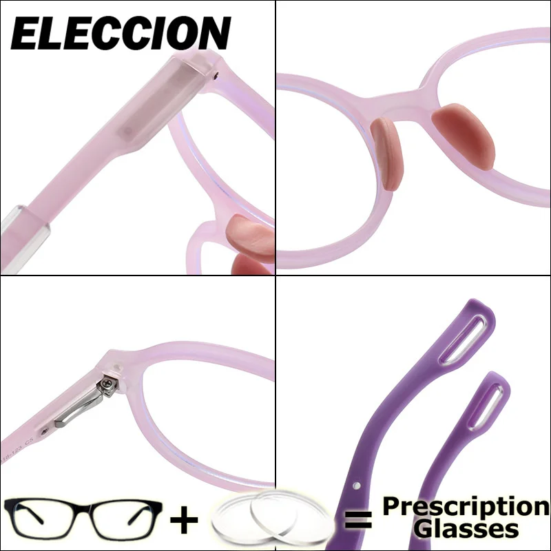 ELECCION نظارات طبية طالب الكمبيوتر نظارات الاطفال إطار نظارات قصر النظر نظارات النساء خفيفة للغاية tr90 النظارات #5