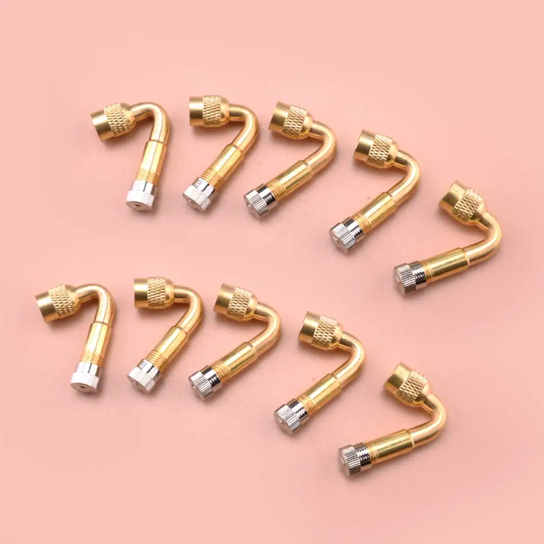 20pcs Brass 45° Angle Tire Valve Extender Extension Adapter Fit For Car Truck Trailer Camper RV