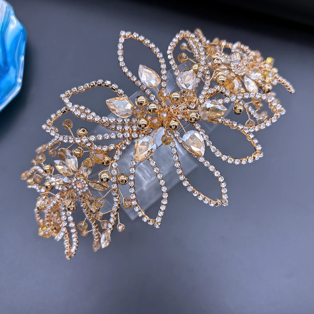 DZ298 Wedding Headwear Ballroom Headdress for Girlfriend Fascinators Party Headband Bridal Hair Accessories Fashion Woman Tiara